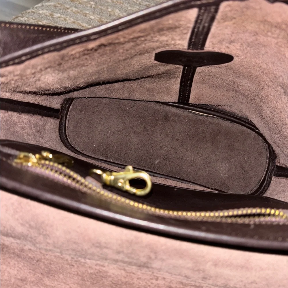Vintage Sport Coach Dark Brown 90’s Leather Crossbody‎ Bag
